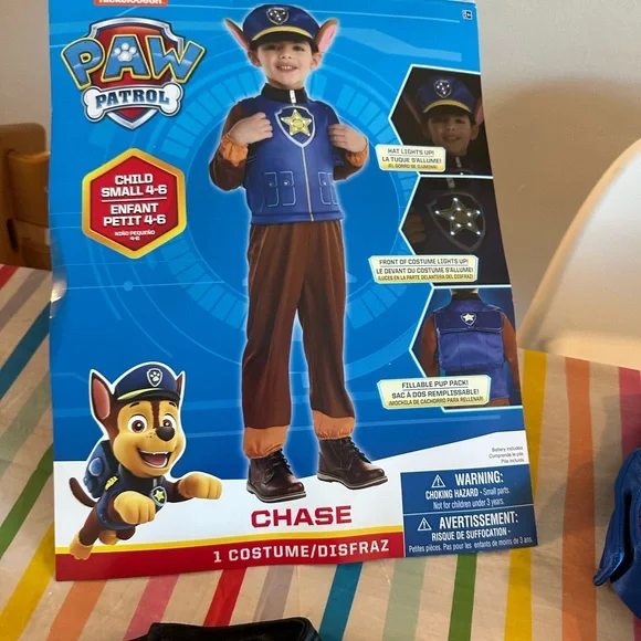 Paw Patrol Chase Costume - Blue and Brown - Picture 1 of 11